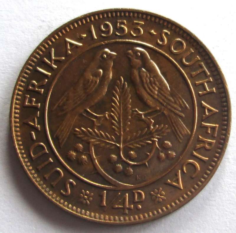 1953 Union of South Africa Quarter Penny