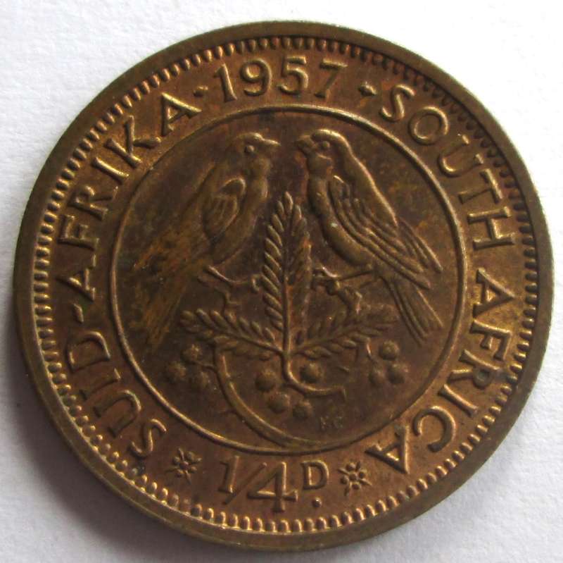 1957 Union of South Africa Quarter Penny