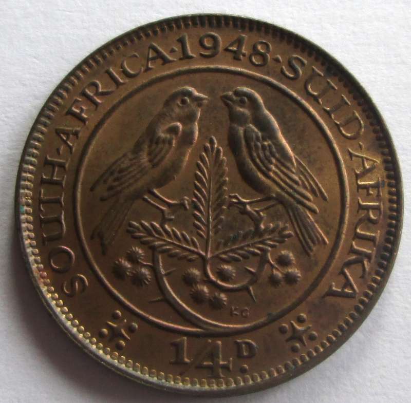 1948 Union of South Africa Quarter Penny