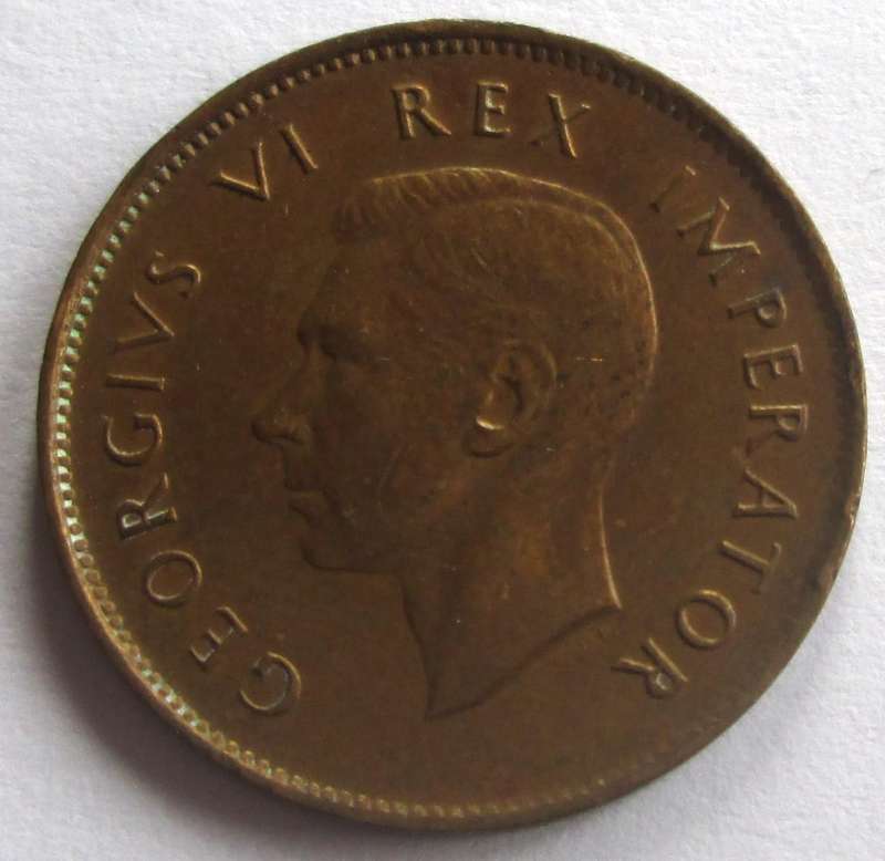 1943 Union of South Africa Quarter Penny