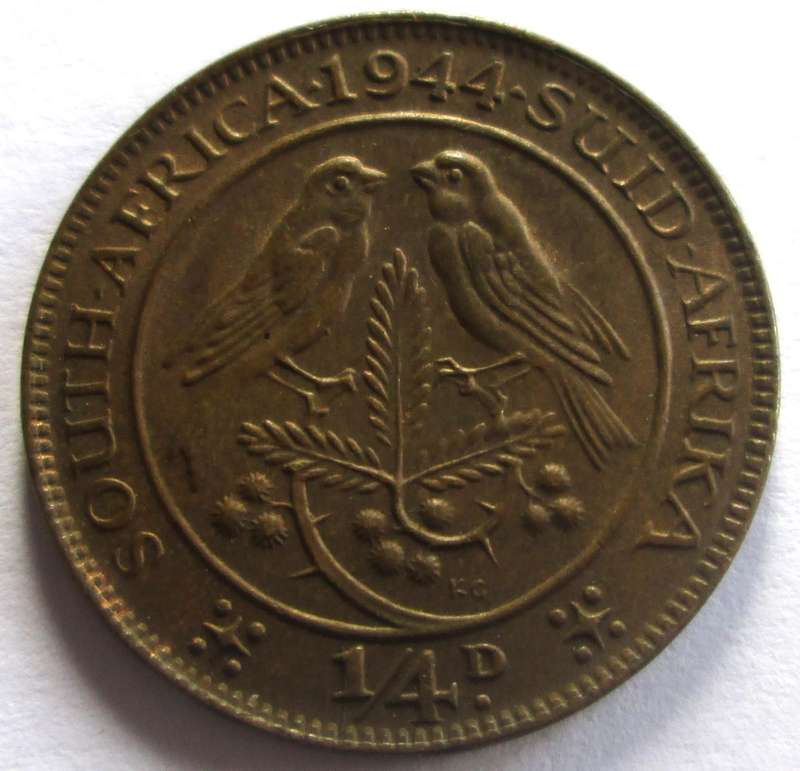1944 Union of South Africa Quarter Penny