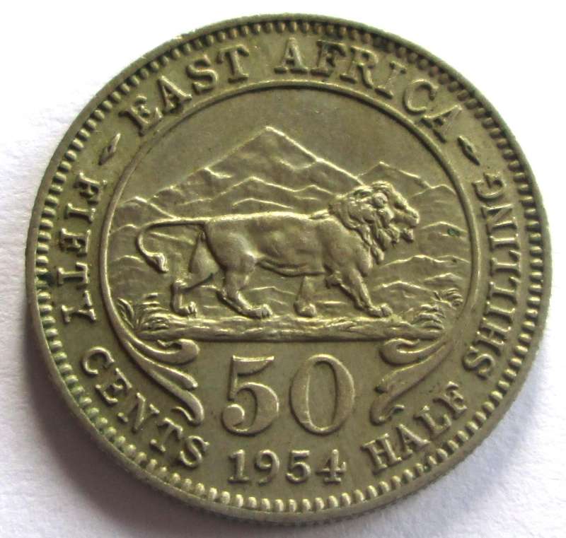 1954 East Africa 50 Cents