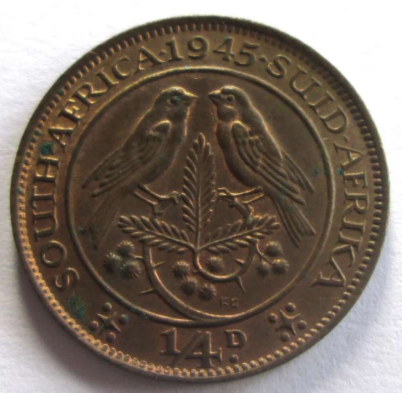 1945 Union of South Africa Quarter Penny
