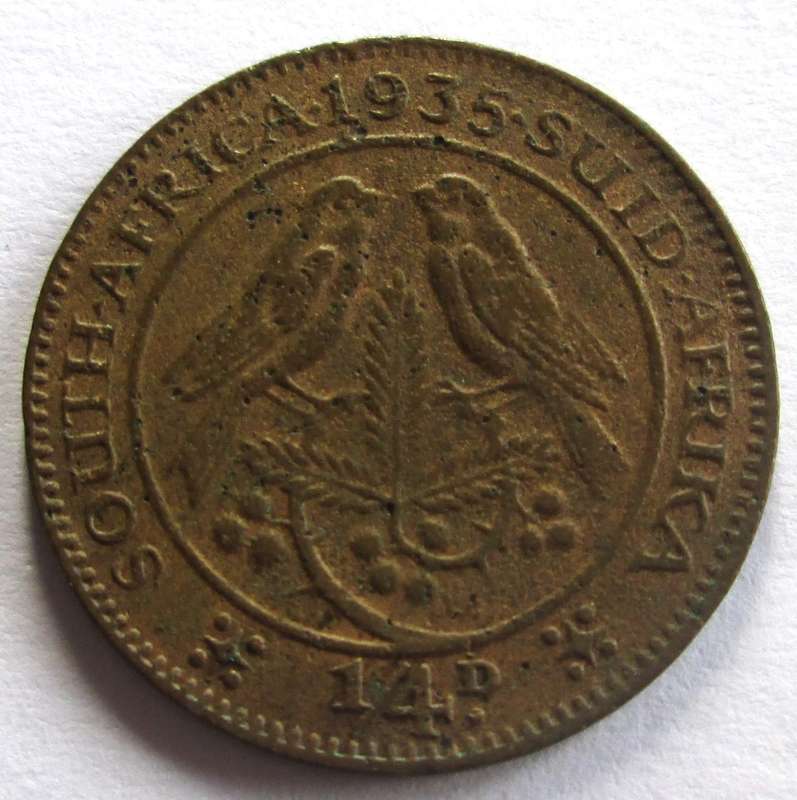 1935 Union of South Africa Quarter Penny