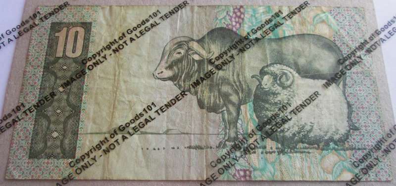 Ten Rand Republic of South Africa Serial Nr ER1475633 C