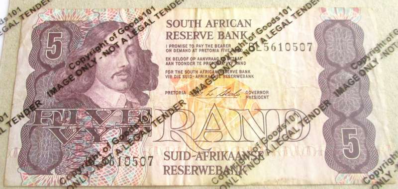 Five Rand Republic of South Africa Serial Nr BL5610507