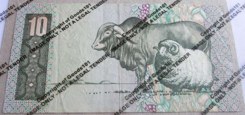 Ten Rand Republic of South Africa Serial Nr BF6087439 C