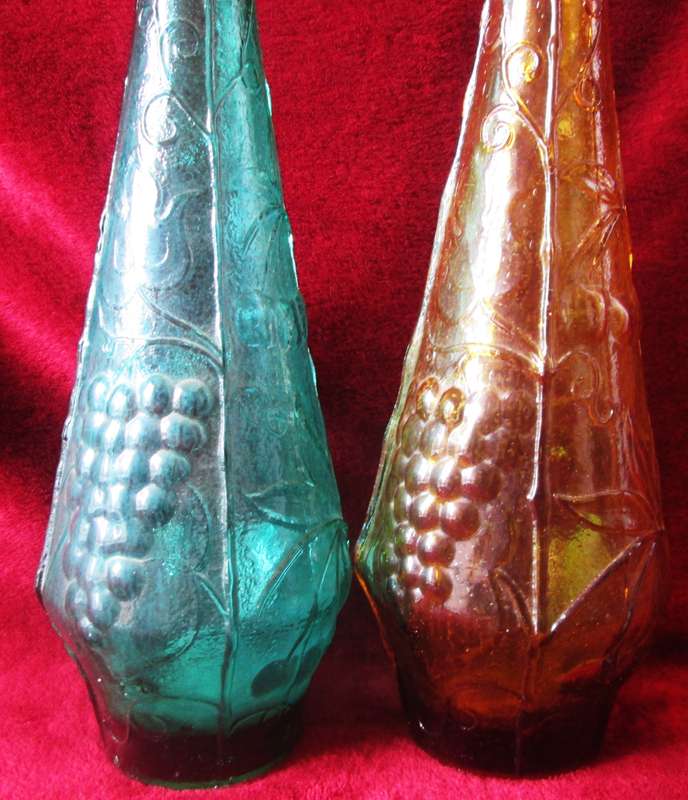 1970 Empoli Glass Decanters with Stopper