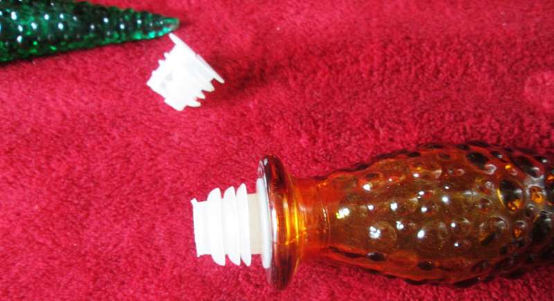 1970 Empoli Glass Decanters with Stopper