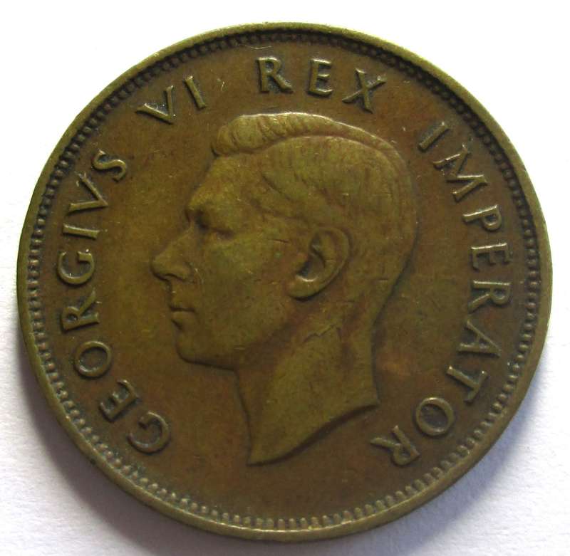 1942 Union of South Africa Half Penny