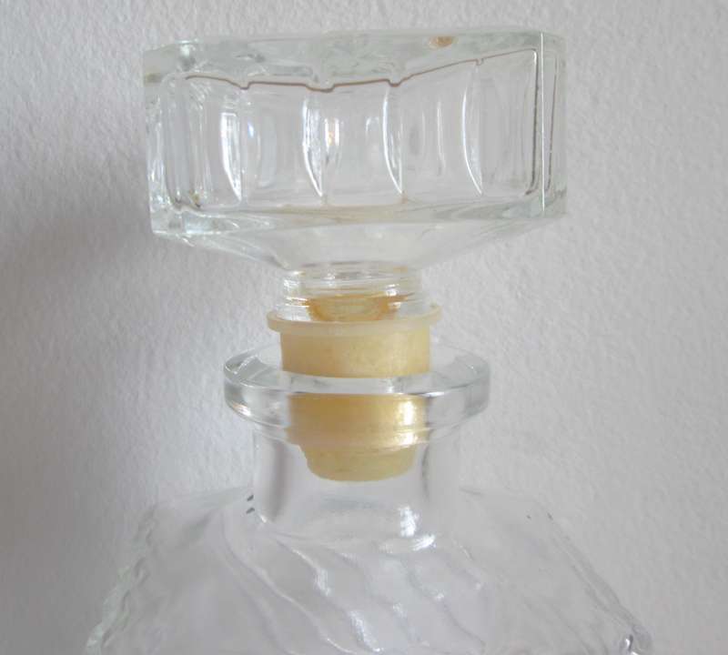 Mini Decanter with Stopper Pressed Glass