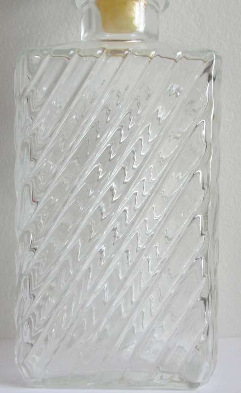 Mini Decanter with Stopper Pressed Glass