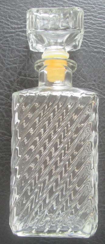 Mini Decanter with Stopper Pressed Glass