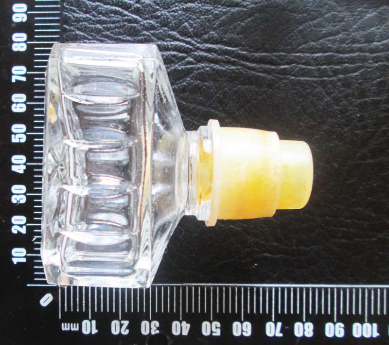 Mini Decanter with Stopper Pressed Glass