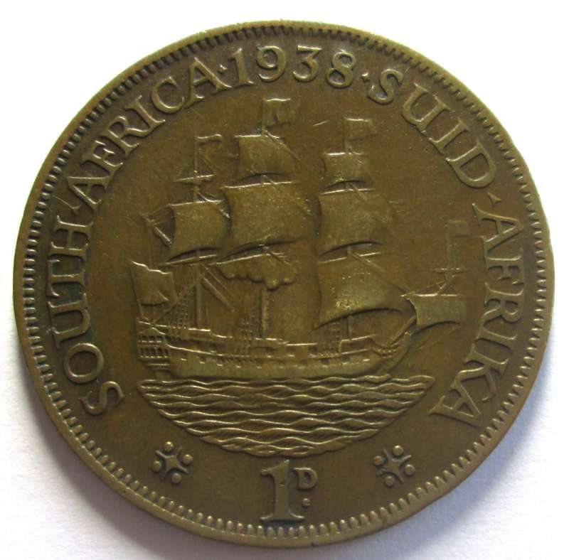 1938 Union of South Africa 1 Penny