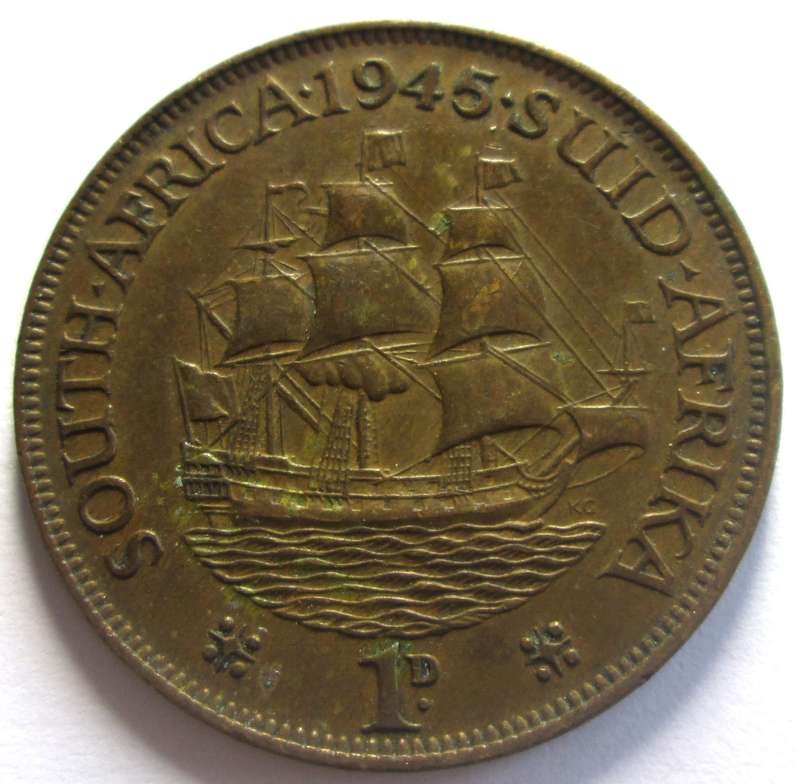 1945 Union of South Africa 1 Penny