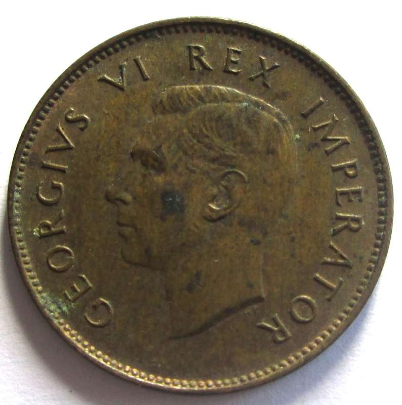 1947 Union of South Africa Quarter Penny