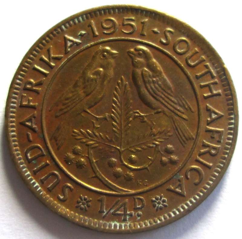 1951 Union of South Africa Quarter Penny