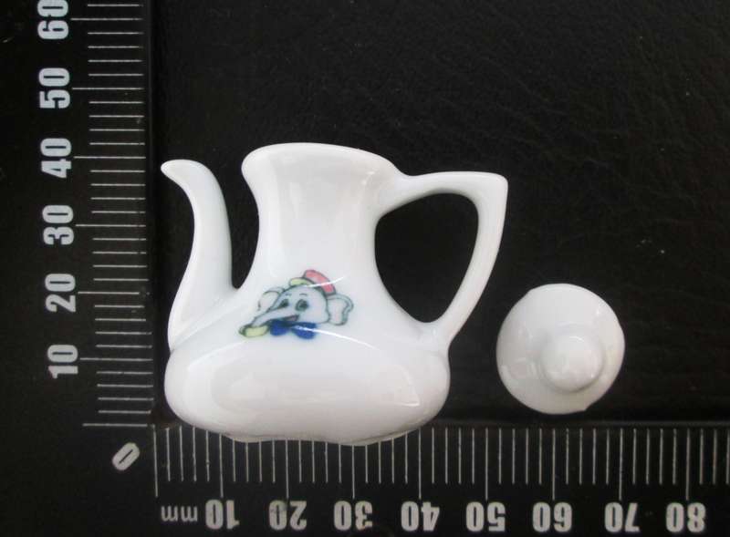 Elephant Miniature Doll House Tea Coffee Set