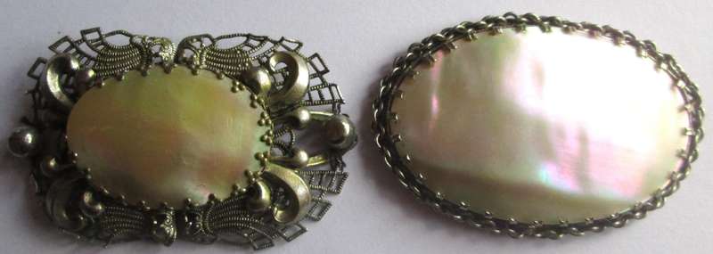 Vintage Mother of Pearl Brooches
