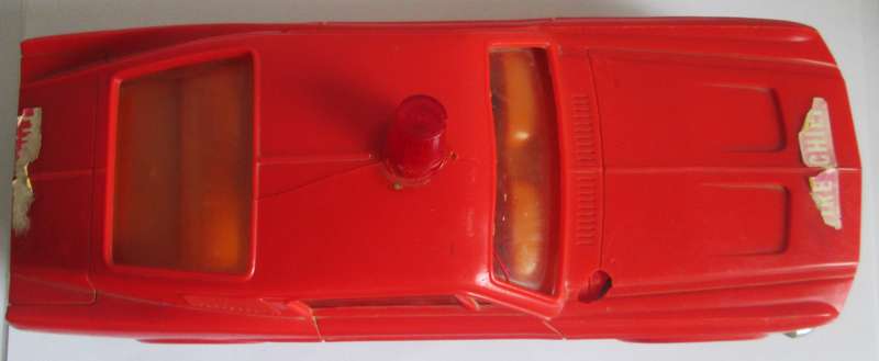 Fire Chief Mustang Battery Operator Plastic Car