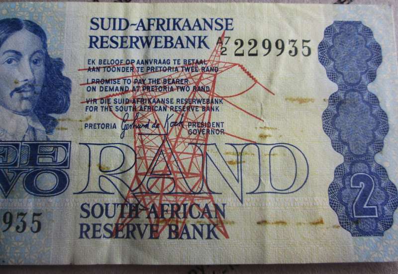 Two Rand Republic of South Africa Serial Nr A7 2 229935