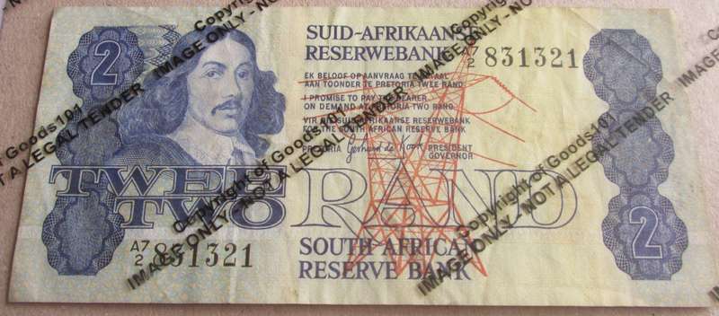 Two Rand Republic of South Africa Serial Nr A7 2 831321