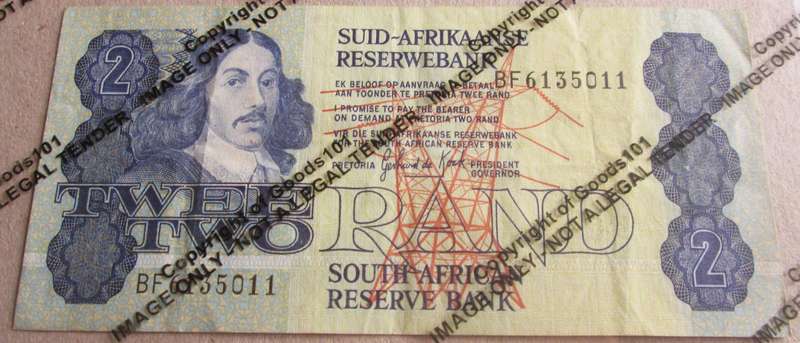 Two Rand Republic of South Africa Serial Nr BF6135011