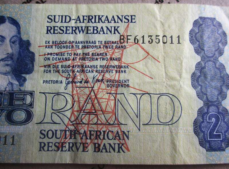 Two Rand Republic of South Africa Serial Nr BF6135011