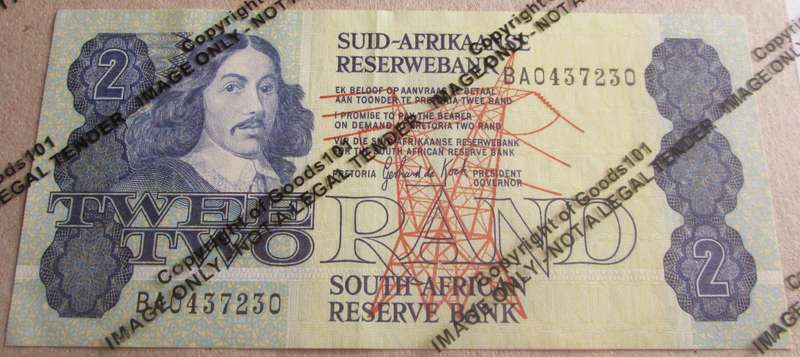 Two Rand Republic of South Africa Serial Nr BA0437230