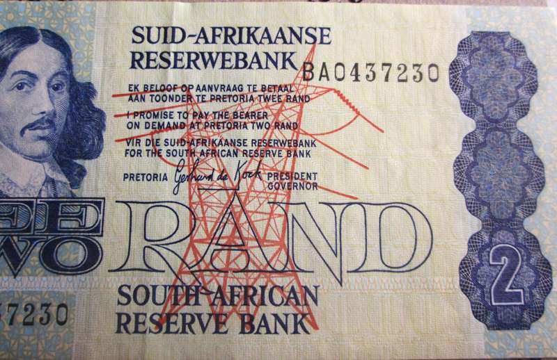 Two Rand Republic of South Africa Serial Nr BA0437230