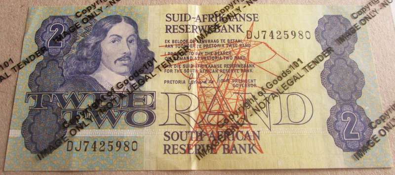 Two Rand Republic of South Africa Serial Nr DJ7425980
