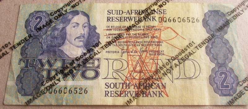 Two Rand Republic of South Africa Serial Nr DQ6606526
