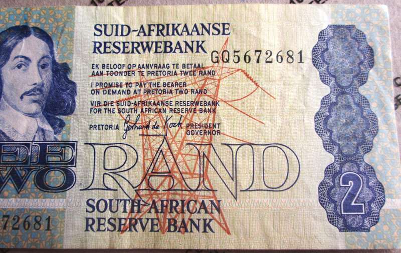 Two Rand Republic of South Africa Serial Nr GQ5672681