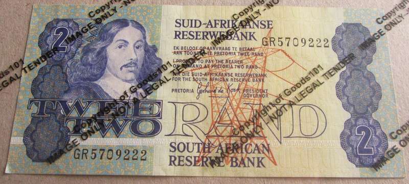 Two Rand Republic of South Africa Serial Nr GR5709222
