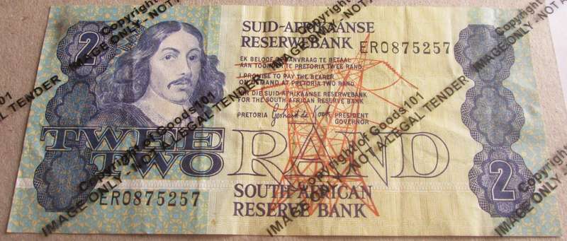 Two Rand Republic of South Africa Serial Nr ER0875257