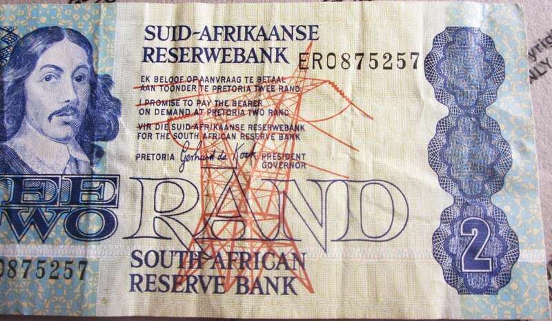 Two Rand Republic of South Africa Serial Nr ER0875257