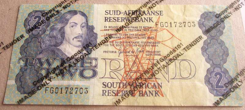 Two Rand Republic of South Africa Serial Nr FG0172703