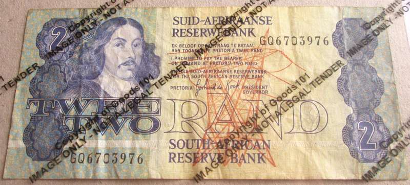 Two Rand Republic of South Africa Serial Nr GQ6703976