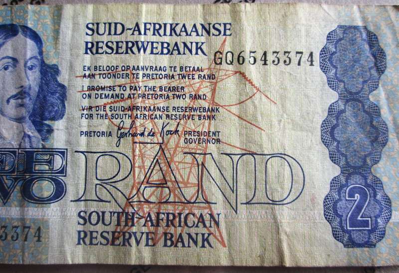 Two Rand Republic of South Africa Serial Nr GQ6543374