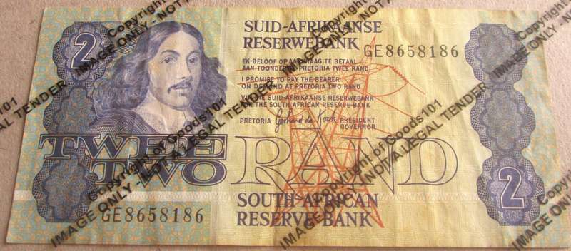 Two Rand Republic of South Africa Serial Nr GE8658186
