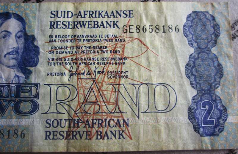 Two Rand Republic of South Africa Serial Nr GE8658186