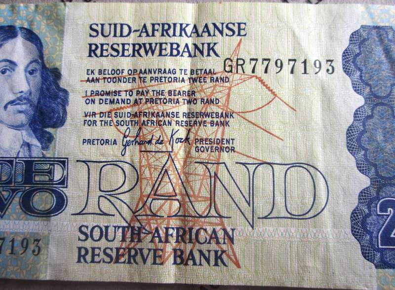 Two Rand Republic of South Africa Serial Nr GR7797193