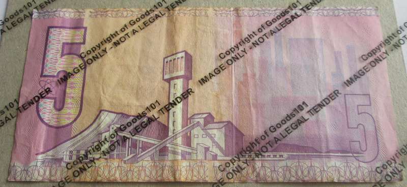 Five Rand Republic of South Africa Serial Nr B771 938414
