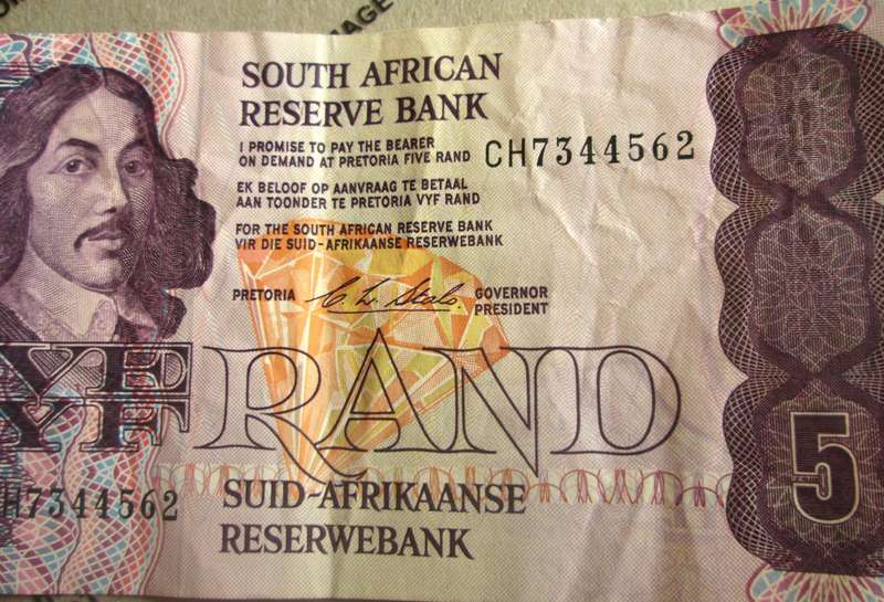 Five Rand Republic of South Africa Serial Nr CH7344562