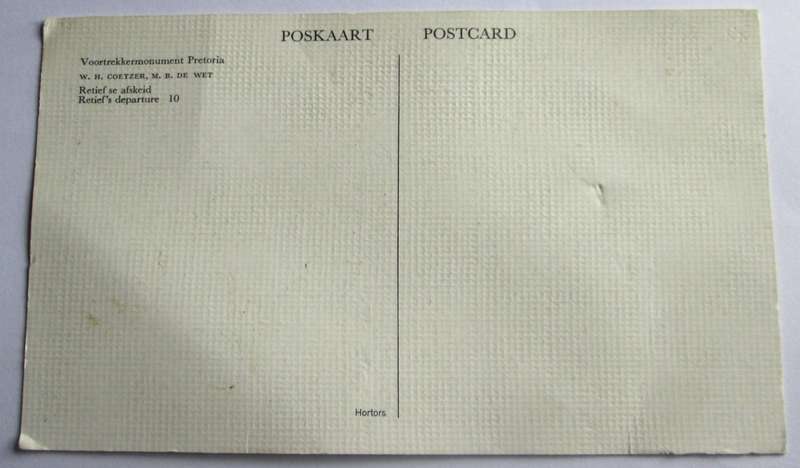 Retief Departure Voortrekker Monument Post Card