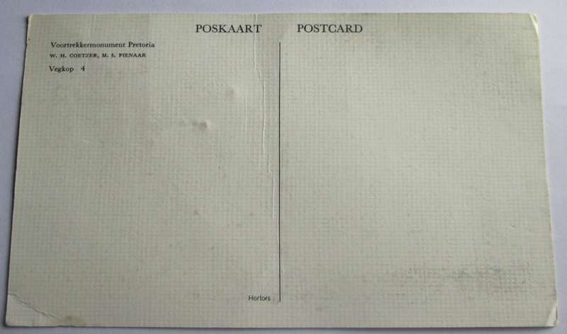 Vegkop Voortrekker Monument Post Card
