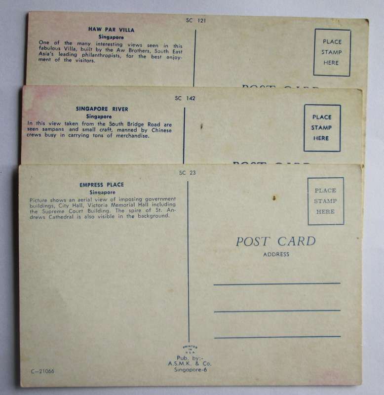 Singapore Post Cards