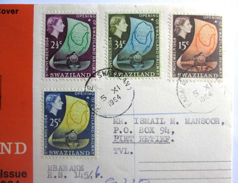 1964 Opening of Swaziland Railway First Day Cover