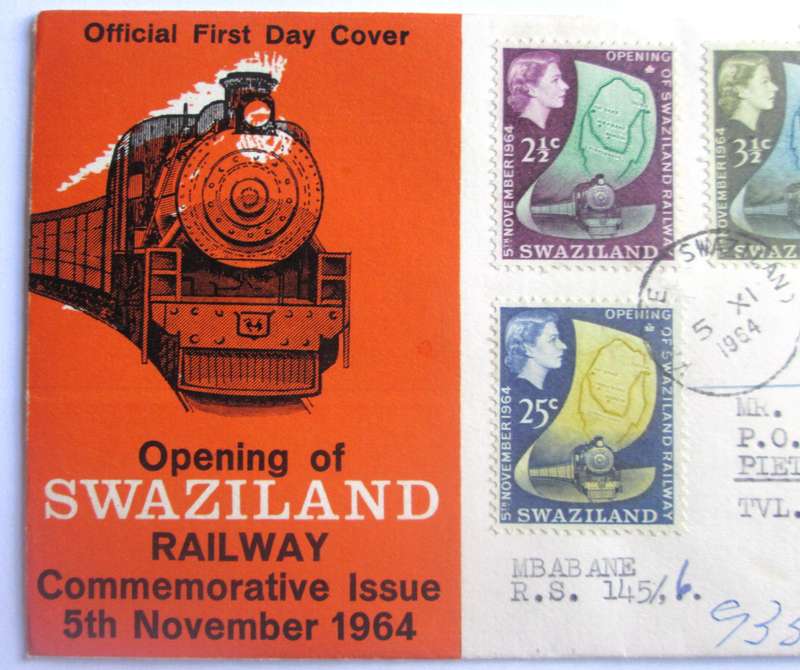1964 Opening of Swaziland Railway First Day Cover